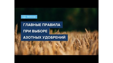 Вебинар 2022_Главные правила при выборе азотных удобрений