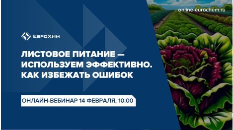 Вебинар "Листовое питание - используем эффективно. Как избежать ошибок?"