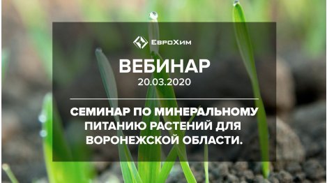 ВЕБИНАР ПО МИНЕРАЛЬНОМУ ПИТАНИЮ РАСТЕНИЙ ДЛЯ ВОРОНЕЖСКОЙ ОБЛАСТИ