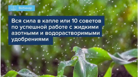 "Вся сила в капле или 10 советов по успешной работе с жидкими азотными и водорастворимыми удобрениям